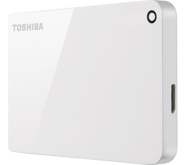 TOSHIBA Canvio Advanced Portable Hard Drive - 1 TB, White, White