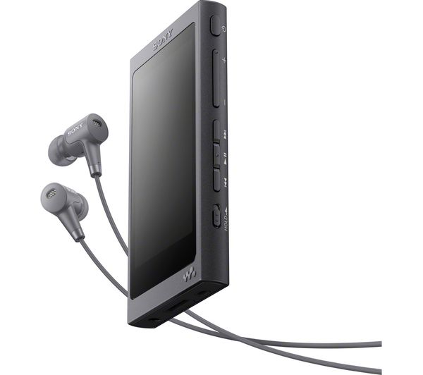 SONY Walkman NW-AW45HNB MP3 Player with Noise-Cancelling Headphones - 16 GB, Black, Black
