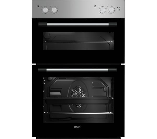 LOGIK LBIDOX18 Electric Double Oven - Silver, Silver