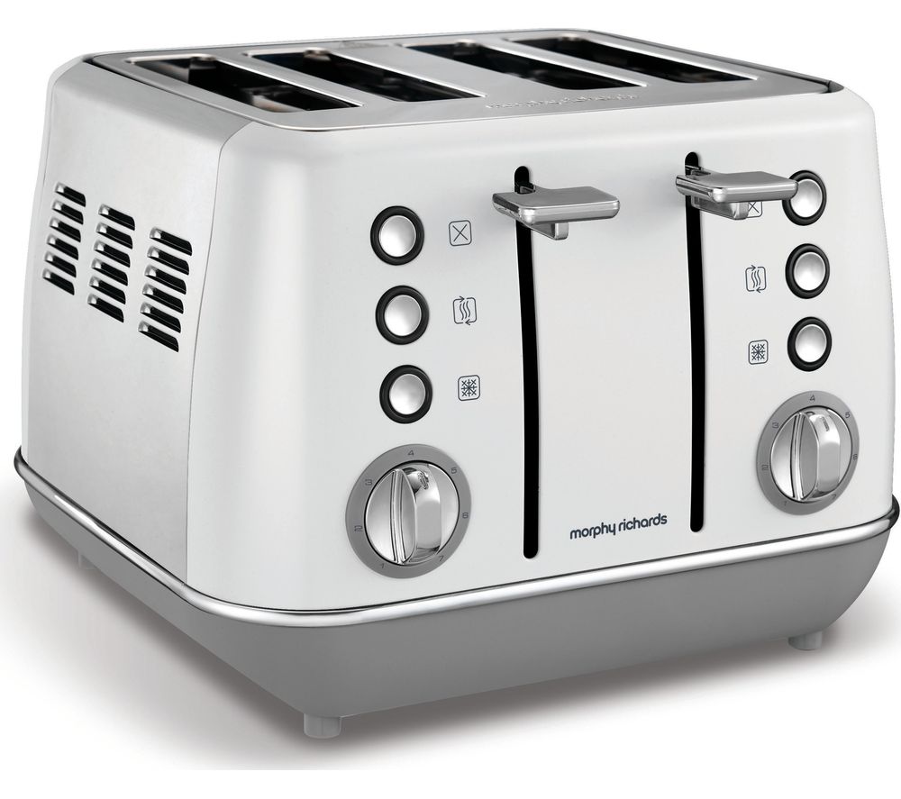 MORPHY RICHARDS Evoke 4-Slice Toaster - White, White