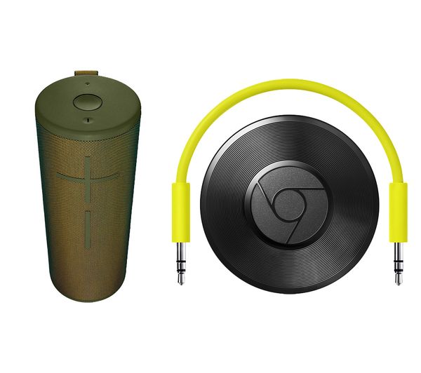 ULTIM EARS MEGABOOM 3 Portable Bluetooth Speaker & Chromecast Audio Bundle - Green, Green