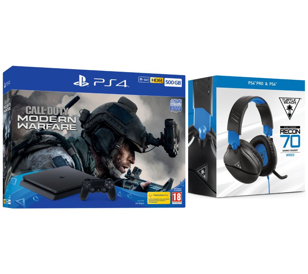 SONY PlayStation 4 with Call of Duty: Modern Warfare & Recon 70P 2.1 Gaming Headset Bundle