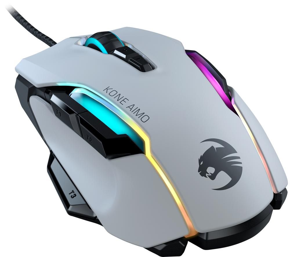ROCCAT Kone AIMO RGB Optical Gaming Mouse - White, White