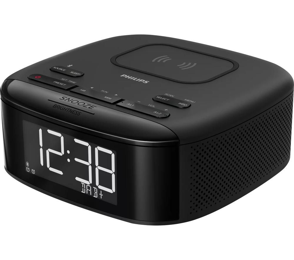 PHILIPS TAR7705 DAB Bluetooth Clock Radio - Black, Black