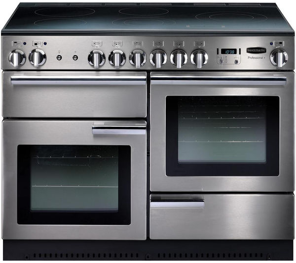 Rangemaster Professional+ 110 Electric Range Cooker - Stainless Steel & Chrome, Stainless Steel