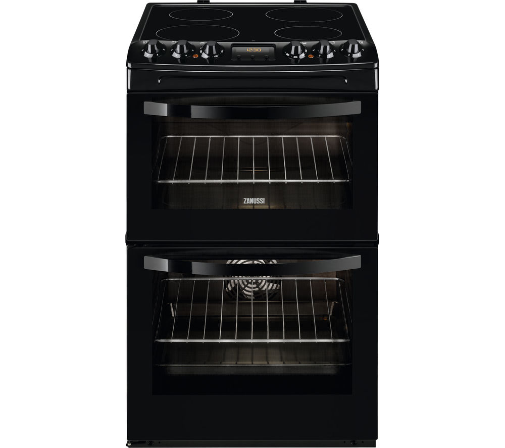 ZANUSSI ZCV46330BA 55 cm Electric Ceramic Cooker - Black, Black