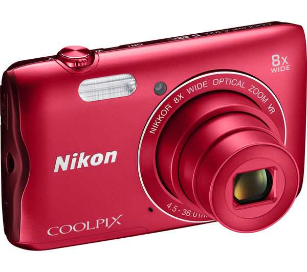 NIKON COOLPIX A300 Compact Camera - Red, Red