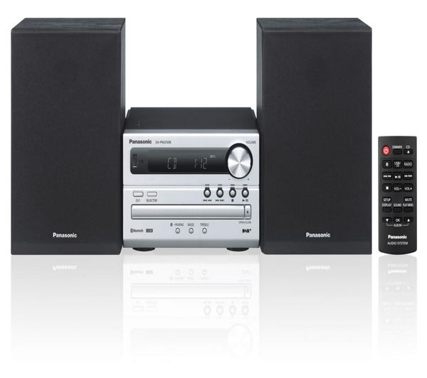 PANASONIC SC-PM250BEBS Wireless Traditional Hi-Fi System - Silver, Silver