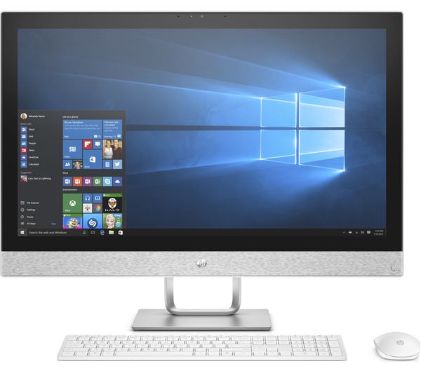 HP Pavilion 27-r100na 27" Intel® Core i7 All-in-One PC - 2 TB HDD & 128 GB SSD, White, White