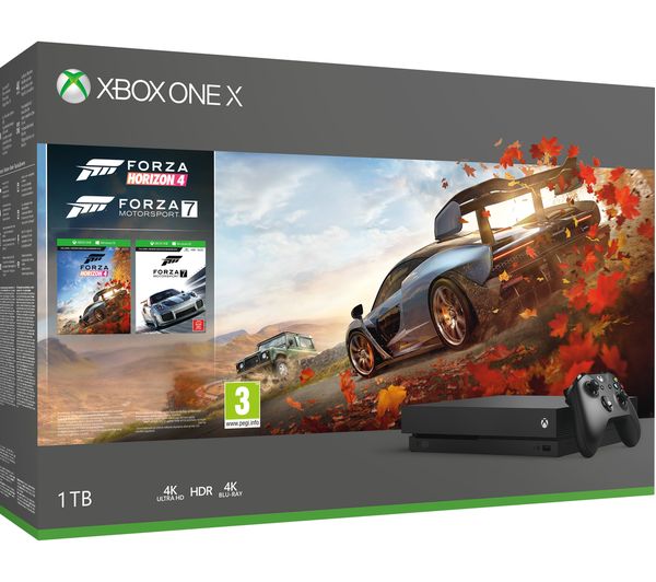 MICROSOFT Xbox One X with Forza Horizon 4 & Forza Motorsport 7