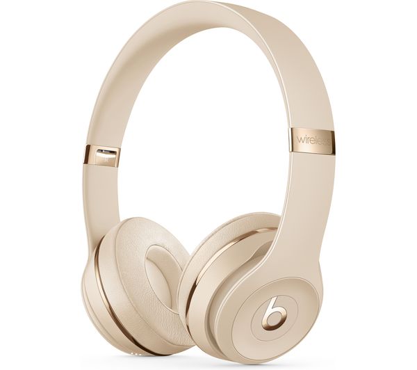 BEATS Solo 3 Wireless Bluetooth Headphones - Satin Gold, Gold