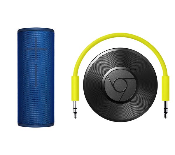 ULTIM EARS MEGABOOM 3 Portable Bluetooth Speaker & Chromecast Audio Bundle - Blue, Blue