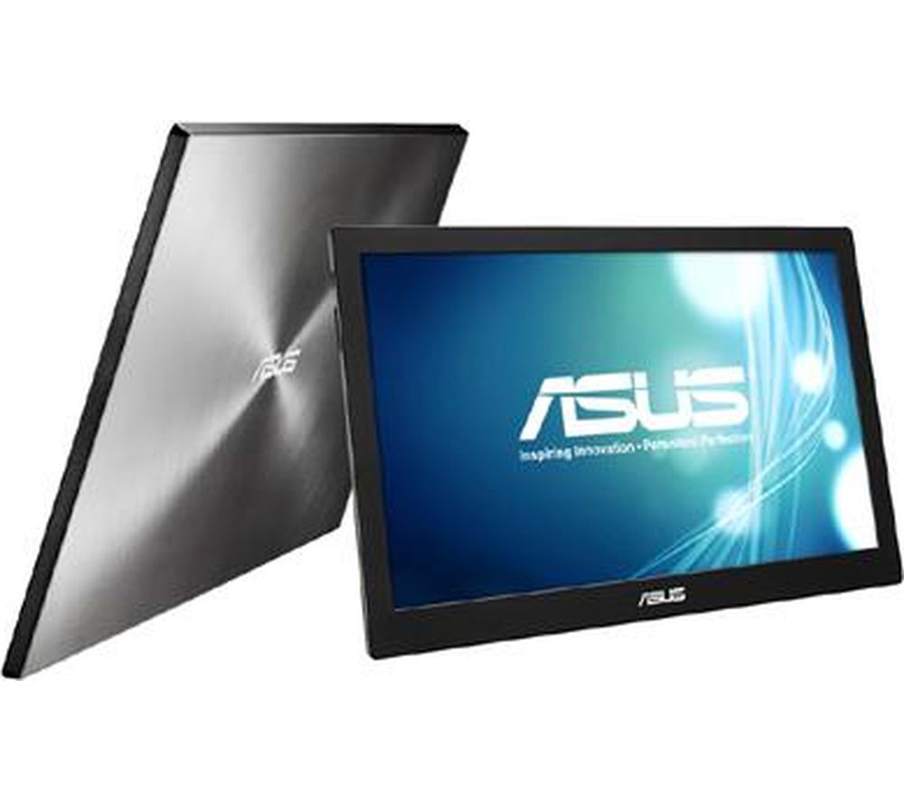 ASUS MB168B 15.6" LED Monitor - Black & Silver, Black