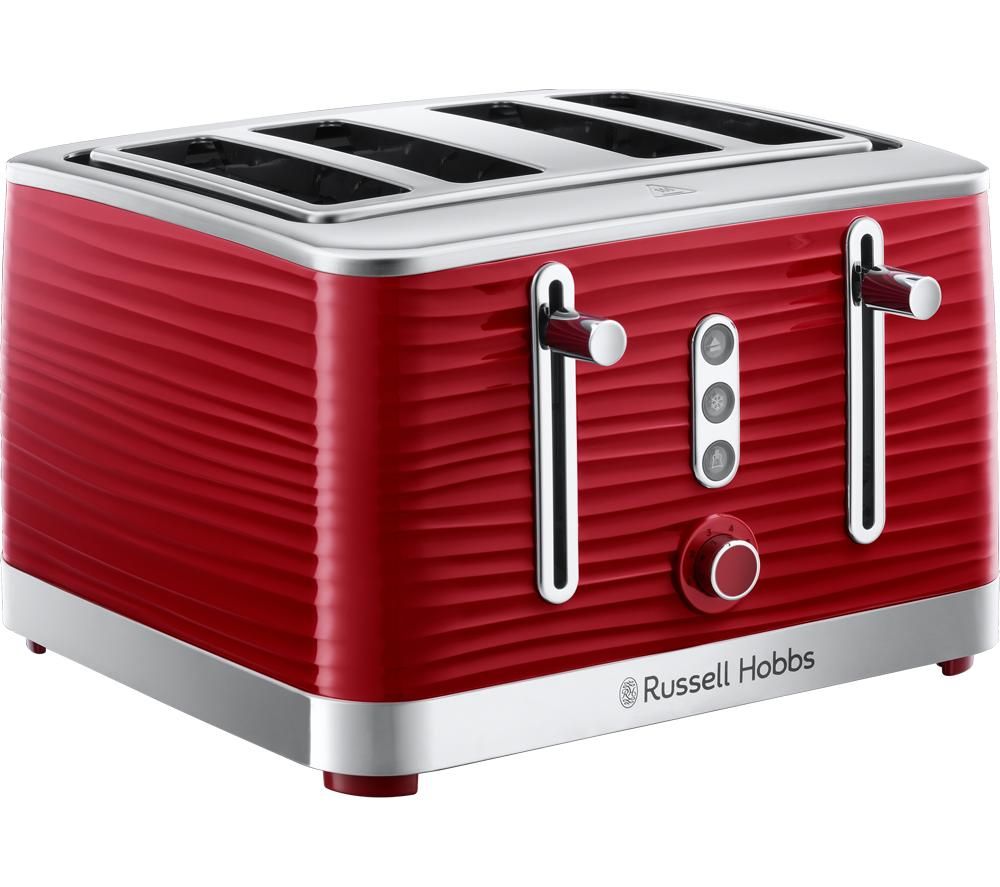 RUSSELL HOBBS Inspire 24382 4-Slice Toaster - Red, Red