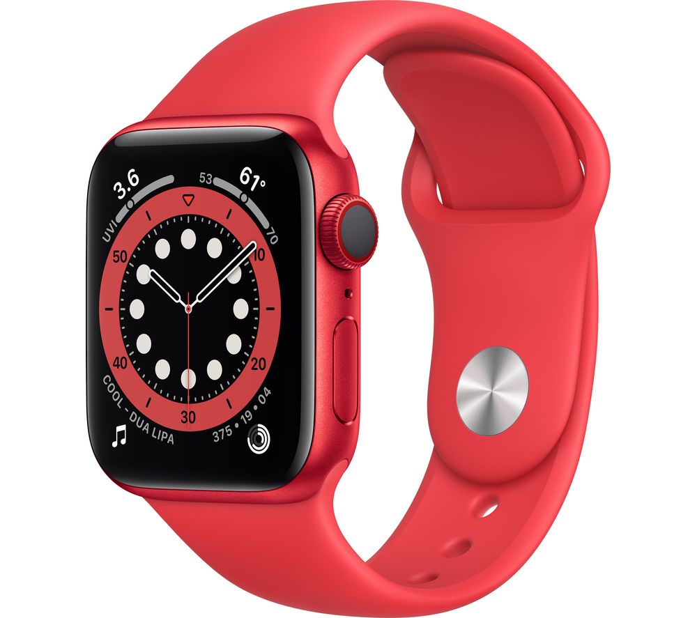 APPLE Watch Series 6 - PRODUCT(RED) Aluminium with PRODUCT(RED) Sports Band, 40 mm, Red