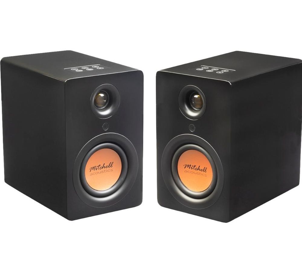 MITCHELL Acoustics uStream One Bluetooth Bookshelf Speakers - Black, Black