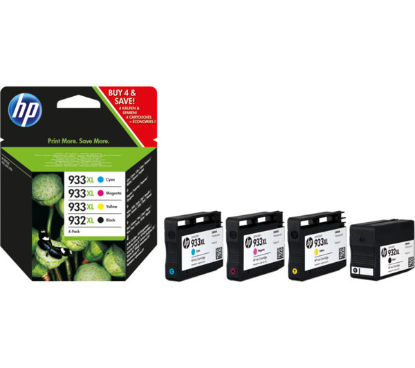 HP HP932XL/HP 933XL Cyan, Magenta, Yellow & Black Ink Cartridges - Multipack, Cyan