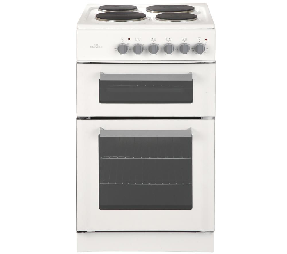 NEW WORLD NWET50W Electric Solid Plate Cooker - White, White