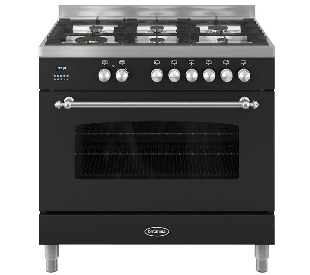 BRITANNIA Fleet 90 RC9SGFLK Dual Fuel Range Cooker - Black, Black