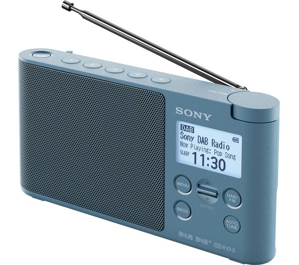 SONY XDR-S41D Portable DAB Clock Radio - Blue, Blue