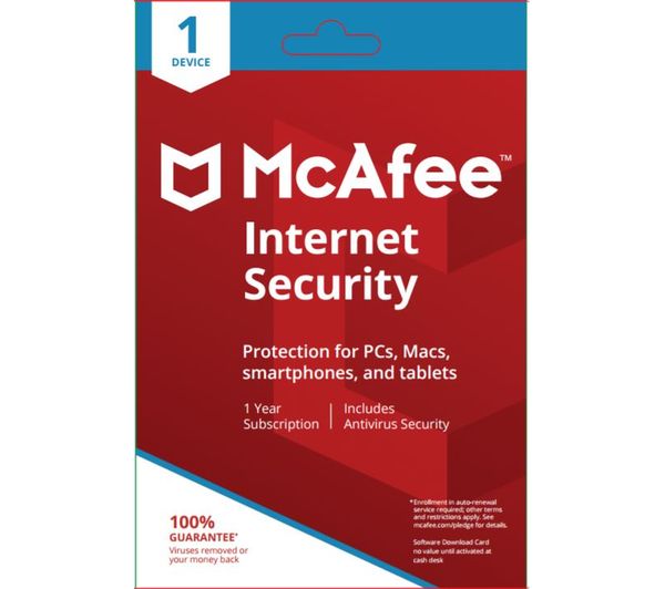 MCAFEE Internet Security - 1 user / 1 device for 1 year