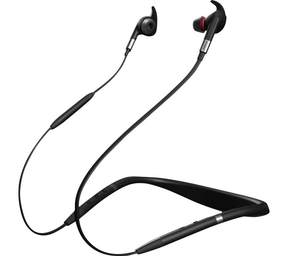 JABRA Evolve 75e UC Wireless Bluetooth Noise-Cancelling Sports Earphones - Black, Black