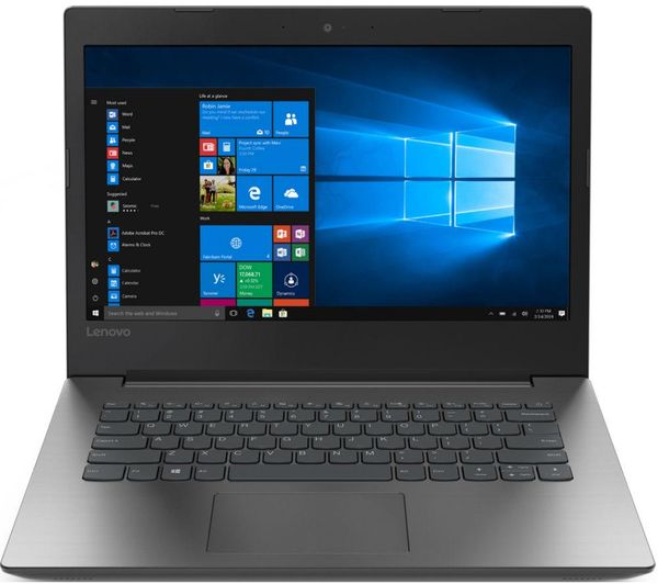 LENOVO 330-14AST 14" AMD A6 Laptop - 1 TB HDD, Black & Silver, Black