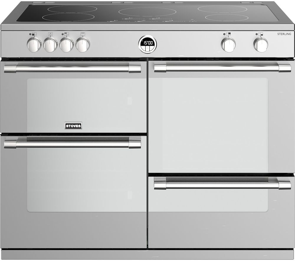 STOVES Sterling S1100Ei 110 cm Electric Induction Range Cooker - Stainless Steel, Stainless Steel