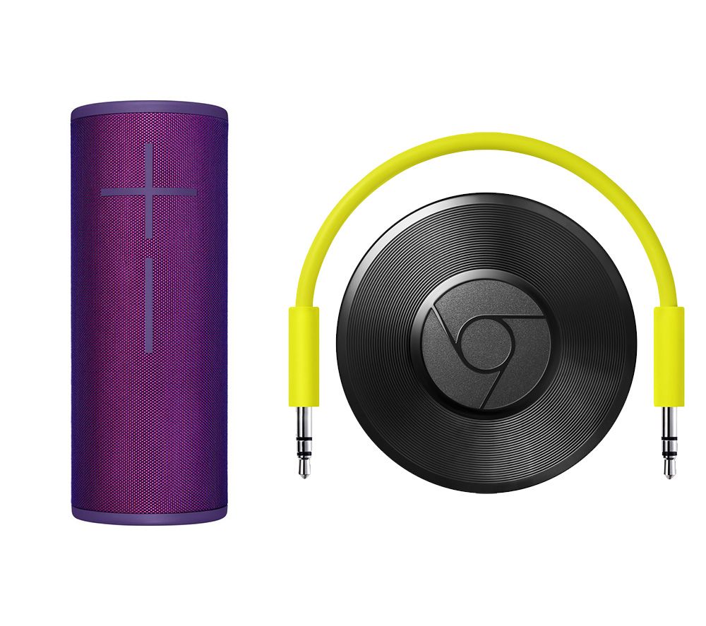 ULTIM EARS MEGABOOM 3 Portable Bluetooth Speaker & Chromecast Audio Bundle - Purple, Purple
