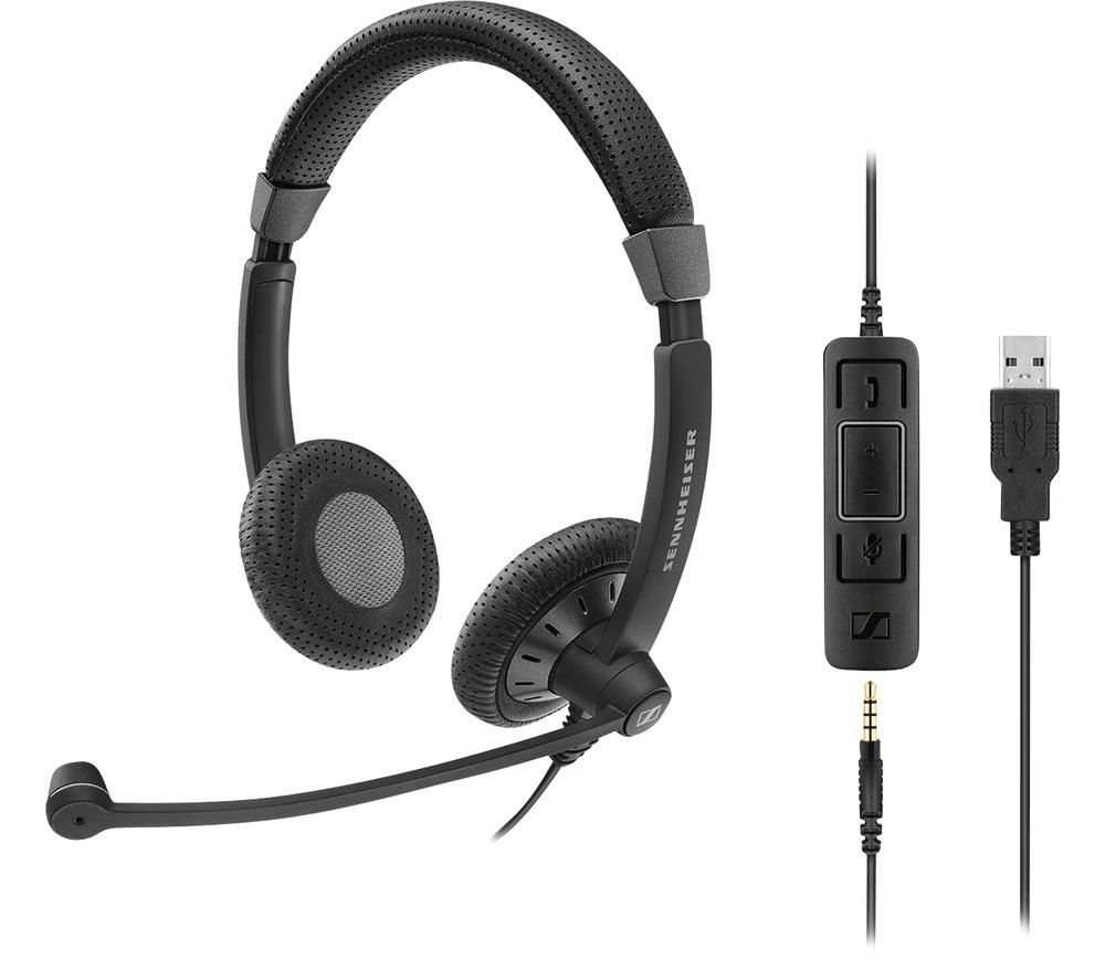 SENNHEISER SC 75 USB MS Headset - Black, Black