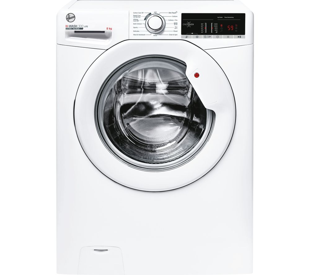 HOOVER H-Wash 300 H3W48TE NFC 8 kg 1400 Spin Washing Machine - White, White