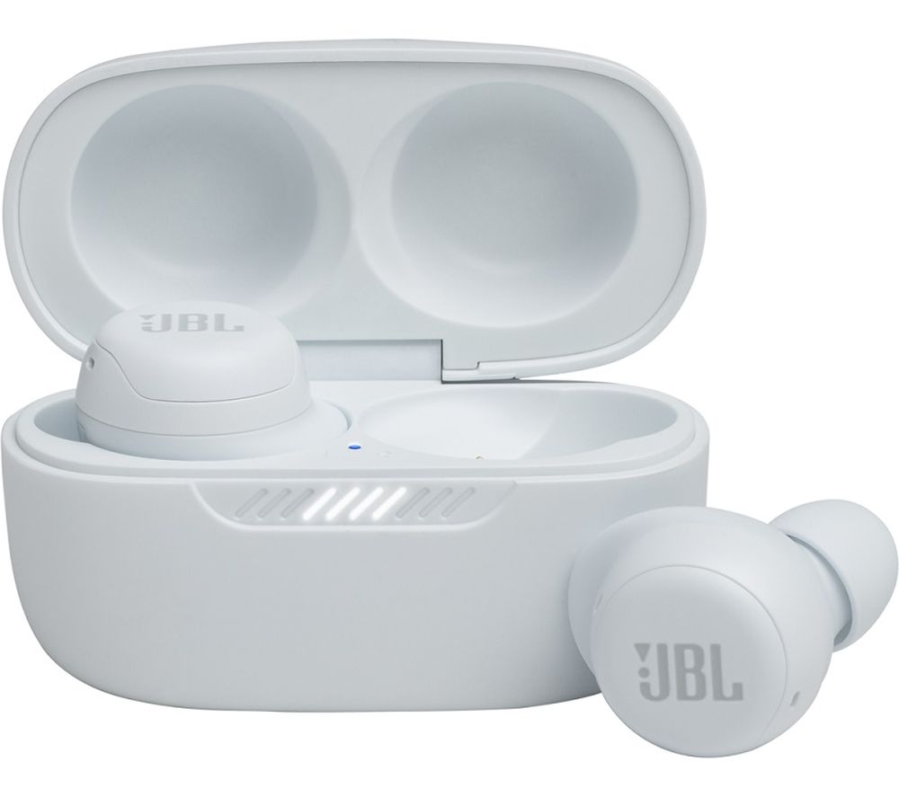 JBL Live Free NC TWS Wireless Bluetooth Noise-Cancelling Earbuds - White, White