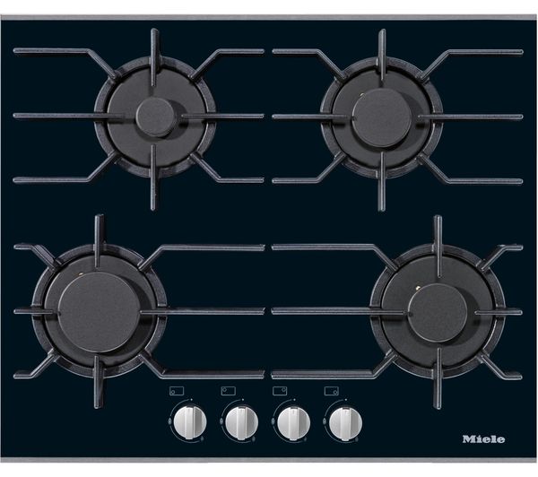 MIELE KM3010 Gas Hob - Black, Black