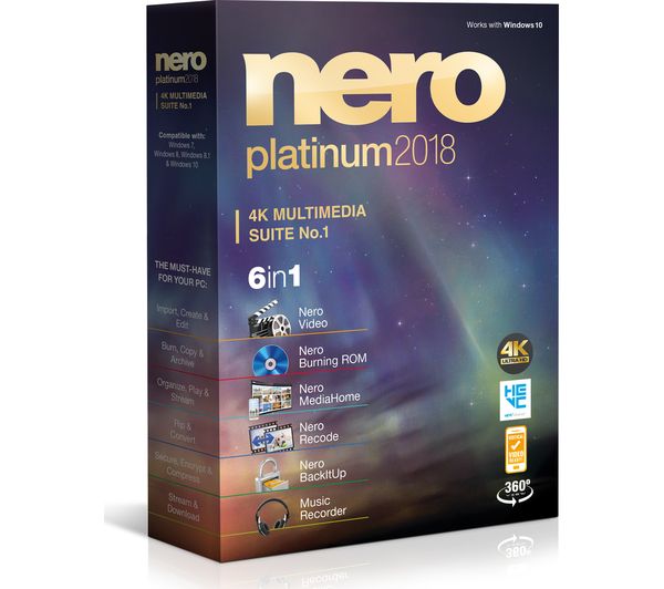 NERO NERO Platinum 2018 - Lifetime for 1 device, Black