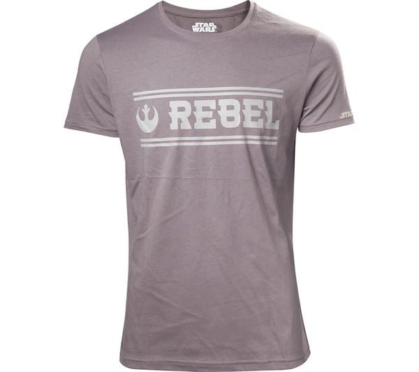 STAR WARS Rogue One Rebel Alliance T-Shirt - Small, Grey, Grey