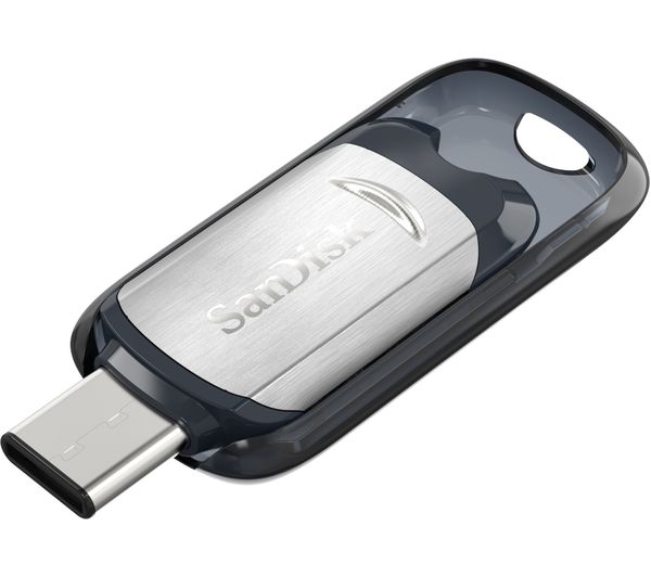 SANDISK Ultra USB Type-C Memory Stick - 16 GB, Black & Silver, Black