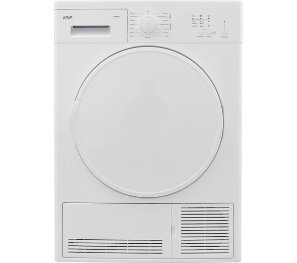 LOGIK LCD8W18 8 kg Condenser Tumble Dryer - White, White