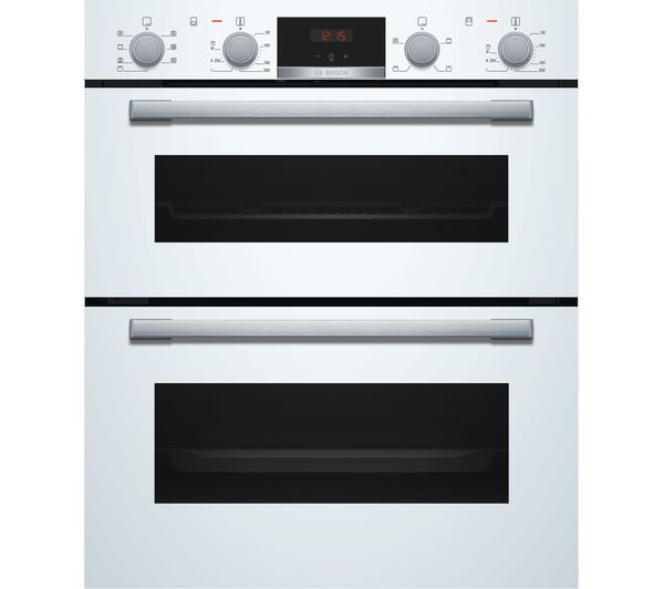 BOSCH NBS533BW0B Electric Built-under Double Oven - White, White