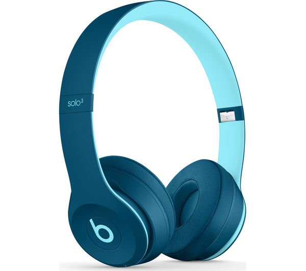 BEATS Solo 3 Wireless Bluetooth Headphones - Pop Blue, Blue