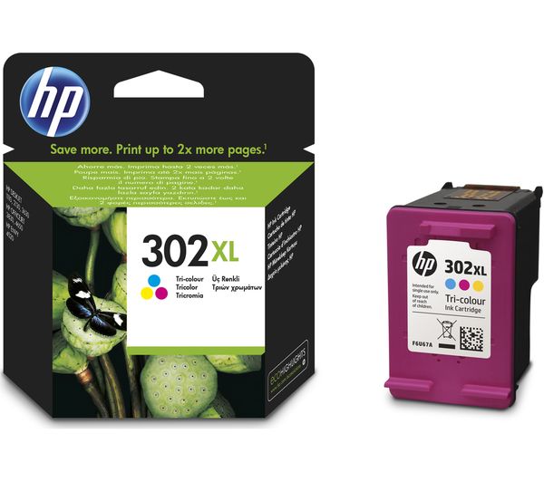 HP 302XL Original Tri-colour Ink Cartridge, Tri-colour