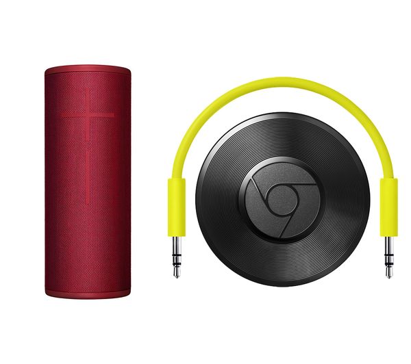 ULTIM EARS MEGABOOM 3 Portable Bluetooth Speaker & Chromecast Audio Bundle - Red, Red