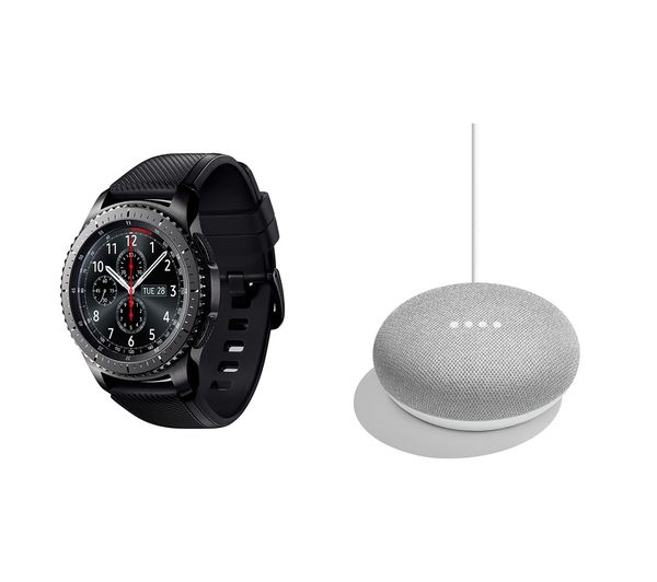 SAMSUNG Gear S3 Frontier with Home Mini Bundle - Space Grey, Grey