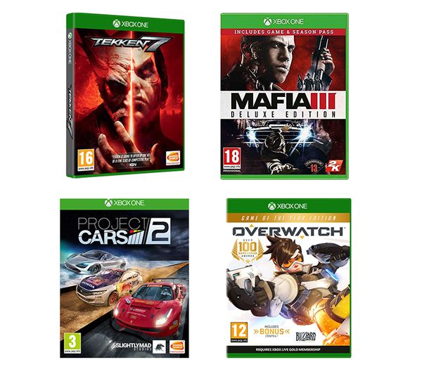 XBOX ONE Overwatch, Mafia III, Project Cars 2 & Tekken 7 Bundle