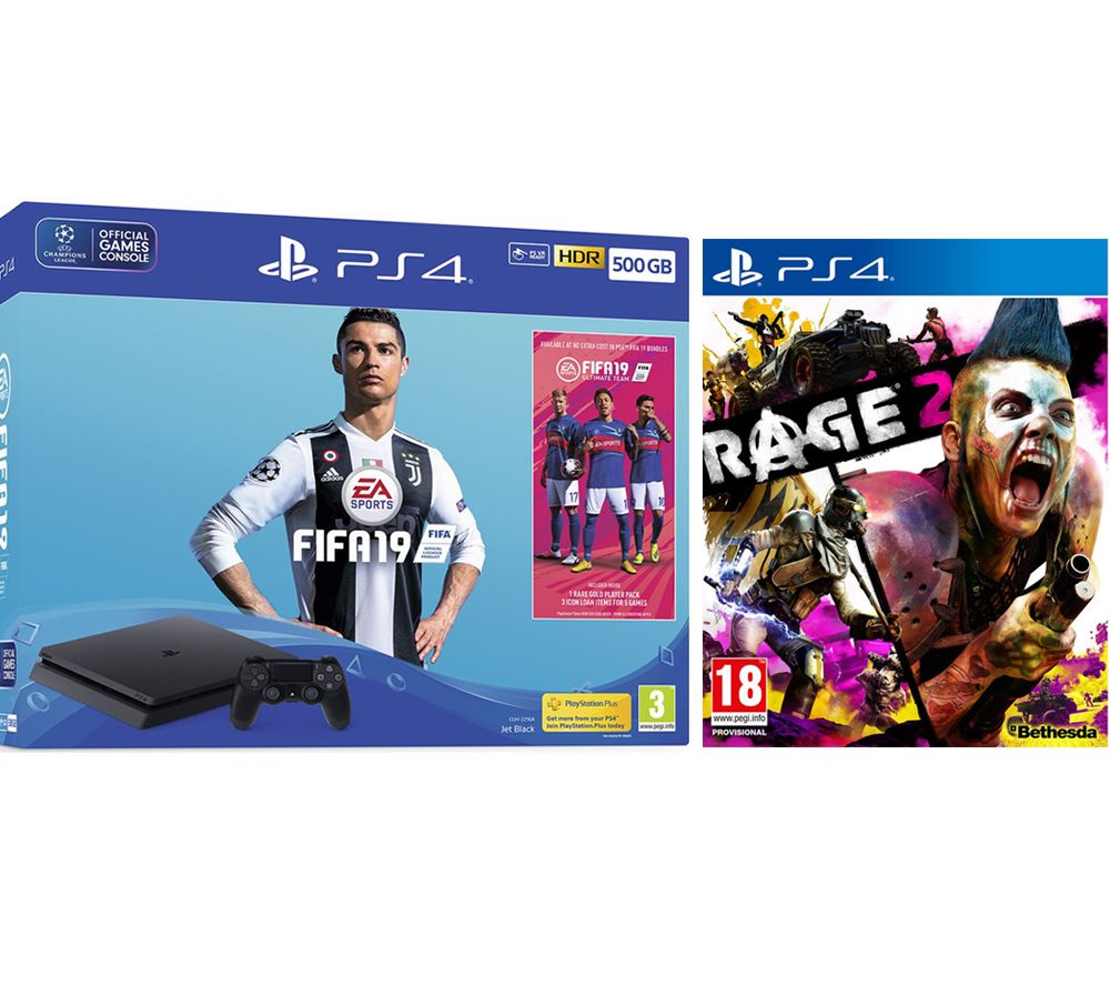 SONY PlayStation 4, FIFA 19 & Rage 2 Bundle - 500 GB