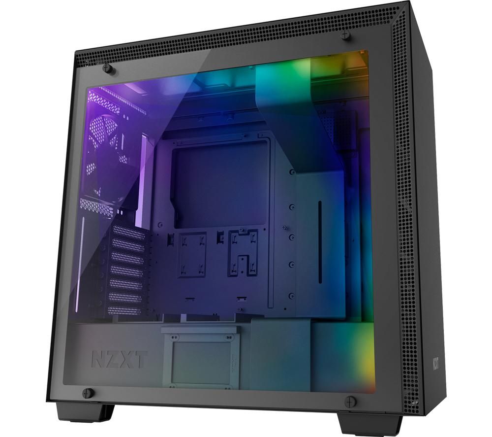 NZXT H700i CA-H700W-WB E-ATX Mid-Tower PC Case - Black, Black