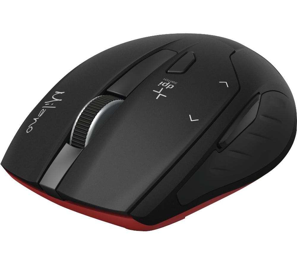 HAMA Milano Compact Wireless Optical Mouse, Black,Red