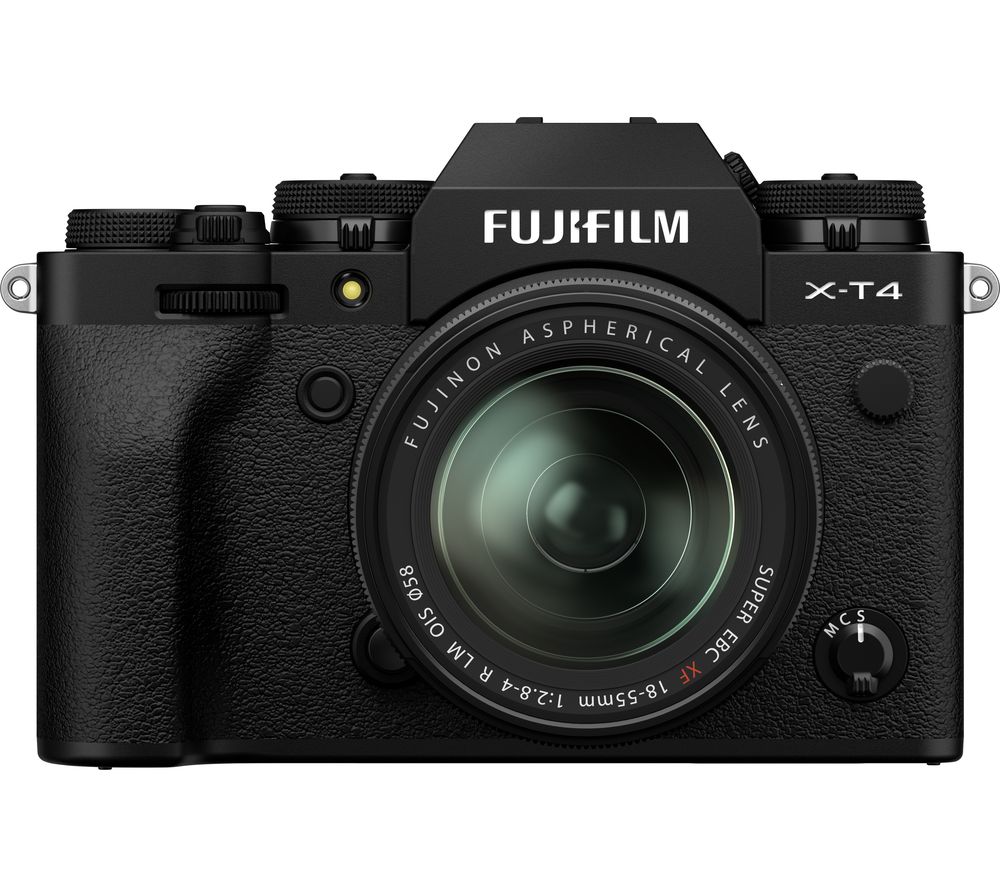 FUJIFILM X-T4 Mirrorless Camera with FUJINON XF 18-55 mm f/2.8-4 R LM OIS Lens - Black, Black