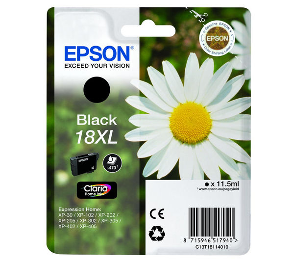 EPSON Daisy T1811 XL Black Ink Cartridge, Black