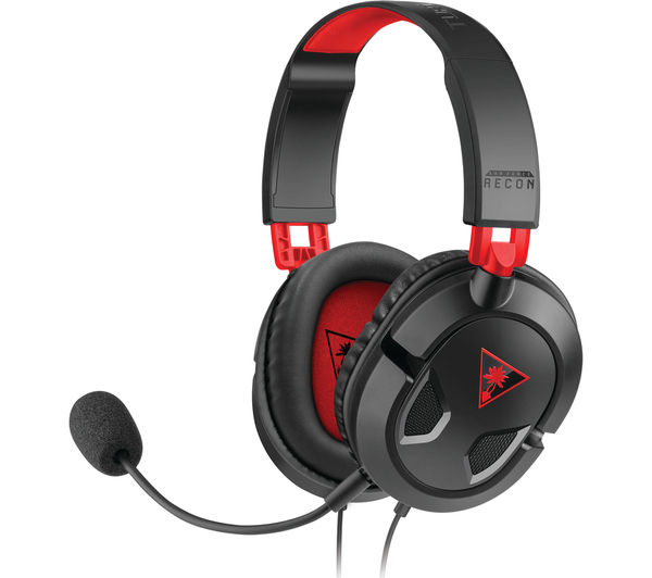 TURTLE BEACH Earforce Recon 50 2.0 Gaming Headset - Black & Red, Black