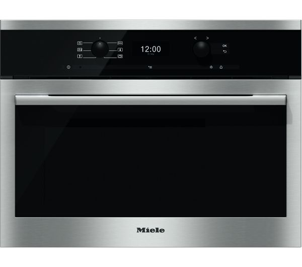 MIELE DG6300 Steam Oven - Black & Steel, Black